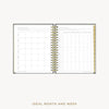 Day Designer 2026-27 weekly planner: Classic Black Pebble Texture cover with ideal week worksheet