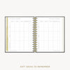 Day Designer 2026-27 mini weekly planner: Classic Black Pebble Texture cover with gift ideas pages
