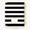 Day Designer 2026-27 daily planner: Black Stripe back cover with gold detail