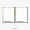 Day Designer 2026-27 mini weekly planner: Classic Black Pebble Texture cover with expense tracking pages