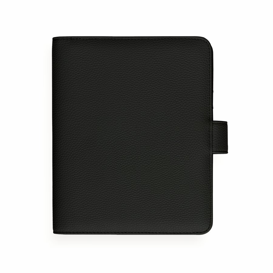 A5 black binder back